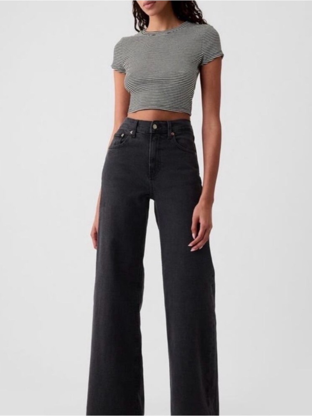 Gap wide leg sky high jeans